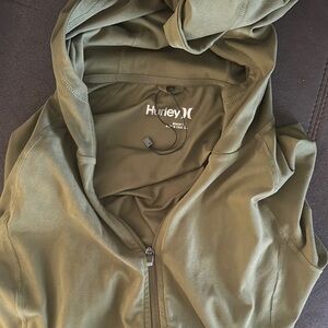 Hurley Olive Green Hoodie size large women’s